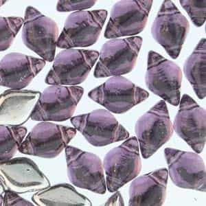 GemDuo-BL2050 - GemDuo 2-Hole Beads - 5x8mm - Backlit Tanzanite (approx 55 pcs)