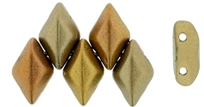 GemDuo-K0161 - GemDuo 2-Hole Beads - 5x8mm - Matte - Metallic Gold Iris (approx 55 pcs)