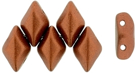 GemDuo-K0175 - GemDuo 2-Hole Beads - 5x8mm - Matte - Metallic Antique Copper (approx 55 pcs)