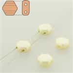 Czech 2-Hole 6mm Honeycomb Beads - HC-25039 Pastel Cream - 25 Count
