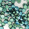 Czech 2-Hole 6mm Honeycomb Beads - HC-94104 - Motley Viridian - 25 Count