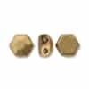 Czech 2-Hole 6mm Honeycomb Jewel Beads - HCJ-00030-01710 - Bronze Pale Gold - 25 Count