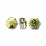 Czech 2-Hole 6mm Honeycomb Jewel Beads - HCJ-00030-26443 - Full Amber - 25 Count