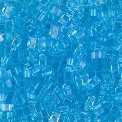 [ 8-3-B-1 ] 5 Grams HTL-148 T Blue Topaz Miyuki Half Tila Beads