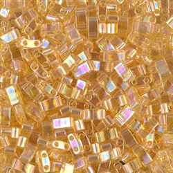 [ 8-3-B-1 ] 5 Grams HTL-251 TR Light Gold Miyuki Half Tila Beads