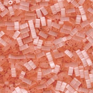 5 Grams HTL-2556  Miyuki Silk Pale Coral Half Tila Beads