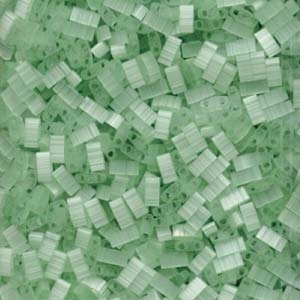 5 Grams HTL-2559  Miyuki Silk Pale Green Half Tila Beads