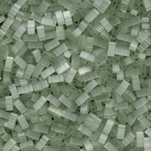 5 Grams HTL-2560  Miyuki Silk Pale Light Green Half Tila Beads
