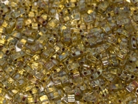 5 Grams HTL-4501 Transparent Picasso Saffron Miyuki Half Tila Beads