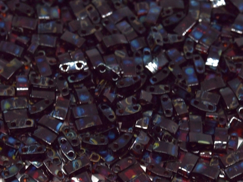[ 8-3-B-2 ] 5 Grams HTL-4504 Transparent Picasso Garnet Miyuki Half Tila Beads