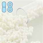 INF36-03000-14400 - Infinity Beads 3x6mm - White Luster - 8 Gram Tube (approx 100 pcs)