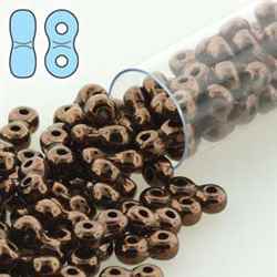 INF36-23980-14415 - Infinity Beads 3x6mm - Jet Bronze - 8 Gram Tube (approx 100 pcs)