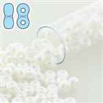 INF36-25001 - Infinity Beads 3x6mm - Pastel White - 8 Gram Tube (approx 100 pcs)