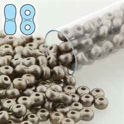 INF36-25005 - Infinity Beads 3x6mm - Pastel Light Brown/Cocoa - 8 Gram Tube (approx 100 pcs)