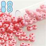 INF36-25007 - Infinity Beads 3x6mm - Pastel Light Coral - 8 Gram Tube (approx 100 pcs)
