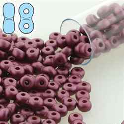 INF36-25031 - Infinity Beads 3x6mm - Pastel Burgundy - 8 Gram Tube (approx 100 pcs)