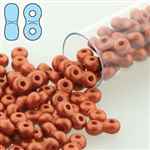 INF36-29410 - Infinity Beads 3x6mm - Matte Metallic Bronze - 8 Gram Tube (approx 100 pcs)