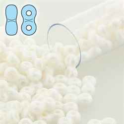 INF48-03000-14400 - Infinity Beads 4x8mm - White Luster - 7.5 Gram Tube (approx 90 pcs)