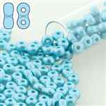 INF48-25019 - Infinity Beads 4x8mm - Pastel Aqua - 7.5 Gram Tube (approx 90 pcs)