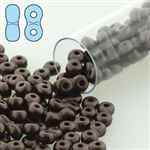 INF48-25036 - Infinity Beads 4x8mm - Pastel Dark Brown/Bronze - 7.5 Gram Tube (approx 90 pcs)