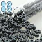 INF48-25037 - Infinity Beads 4x8mm - Pastel Dark Grey/Hematite - 7.5 Gram Tube (approx 90 pcs)