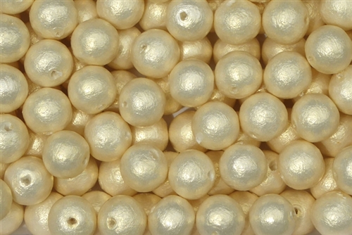 J672-08 - 8mm Rich Cream Cotton Pearl Bead - 1 Pearl