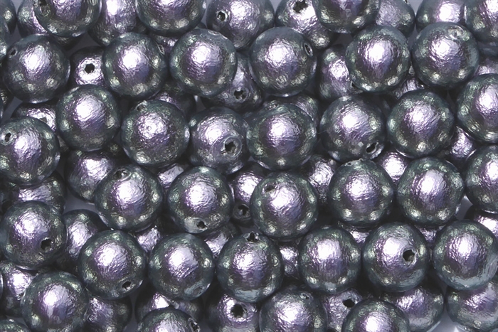 J673-08 - 8mm Rich Gray/Lavender Cotton Pearl Bead - 1 Pearl