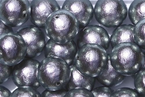 J673-14 - 14mm Rich Gray/Lavender Cotton Pearl Bead - 1 Pearl