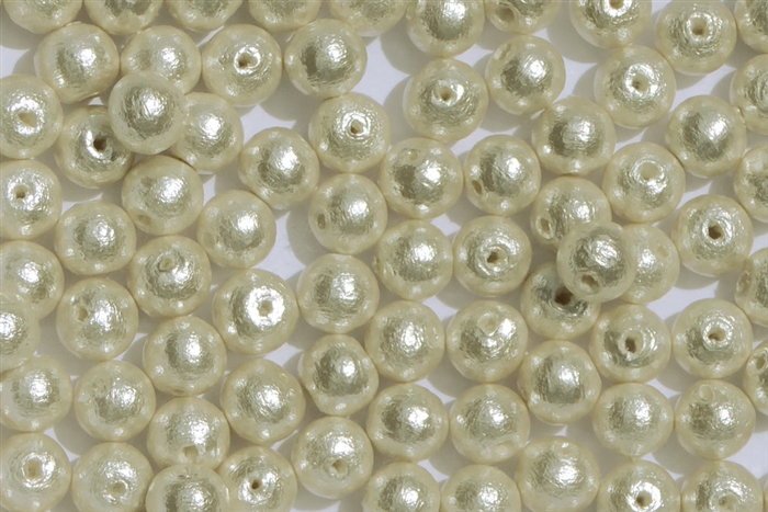 J683-06 - 6mm White Cotton Pearl Bead - 1 Pearl