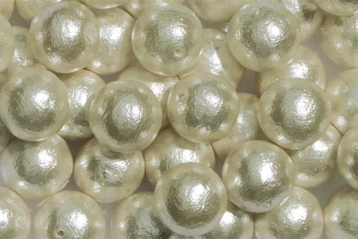 J683-12 - 12mm White Cotton Pearl Bead - 1 Pearl