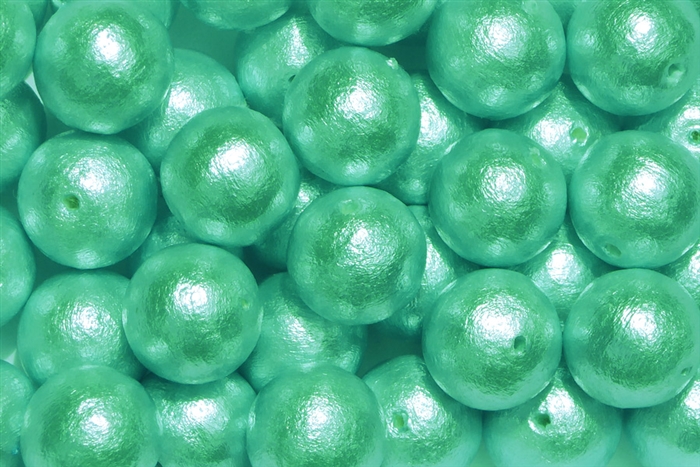 J686-12 - 12mm Aqua Cotton Pearl Bead - 1 Pearl