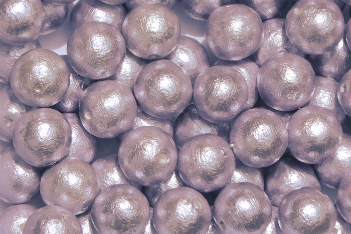 J687-10 - 10mm Lavender Cotton Pearl Bead - 1 Pearl