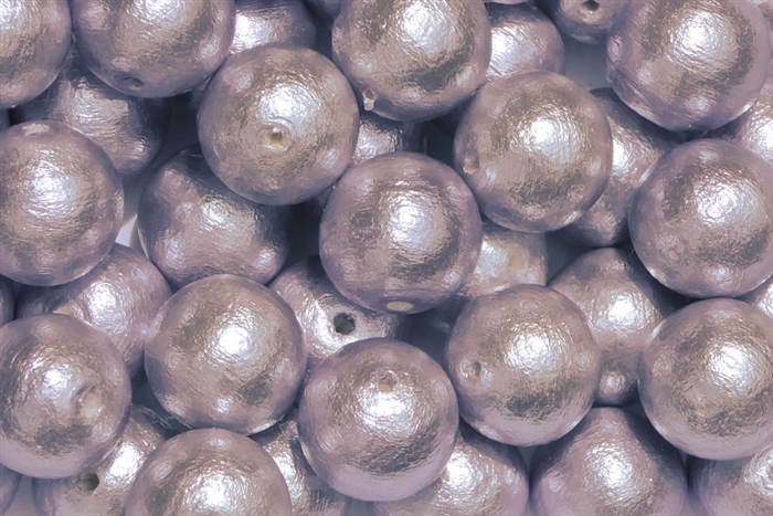 J687-12 - 12mm Lavender Cotton Pearl Bead - 1 Pearl
