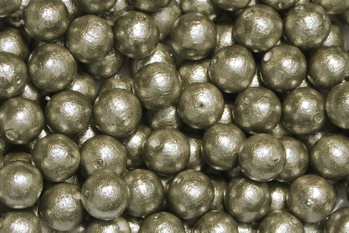 J688-08 - 8mm Gray Cotton Pearl Bead - 1 Pearl