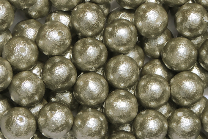 J688-10 - 10mm Gray Cotton Pearl Bead - 1 Pearl