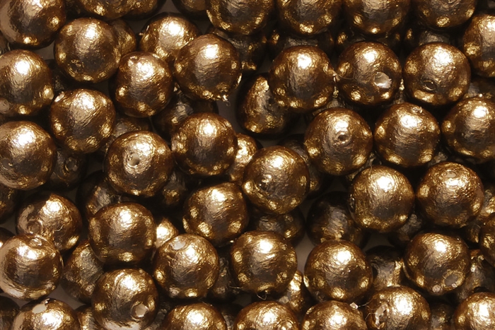 J689-08 - 8mm Bronze Cotton Pearl Bead - 1 Pearl