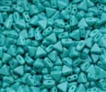 Kheops par Puca : KHP06-02010-29569 - Opaque Matte Green Turquoise Silk - 25 Beads