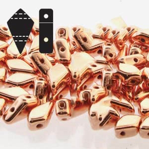 Czech Kite Beads : 9x5mm - KT95-CP - Copper Plated - 25 Count