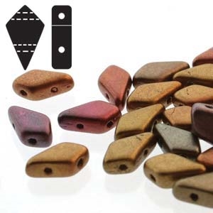 Czech Kite Beads : 9x5mm - KT9500030-01640 - Violet Rainbow - 25 Count