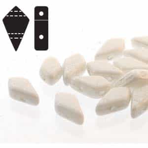 Czech Kite Beads : 9x5mm - KT9503000-14400 - Chalk White Luster - 25 Count