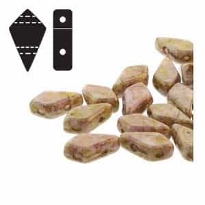 Czech Kite Beads : 9x5mm - KT9503000-15695 - Chalk Bronze Luster - 25 Count