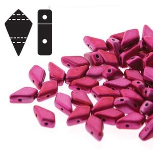 Czech Kite Beads : 9x5mm - KT9523980-24207 - Pink Metalust - 25 Count