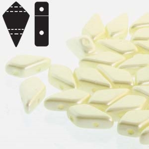 Czech Kite Beads : 9x5mm - KT9525110 - Pastel Light Cream - 25 Count
