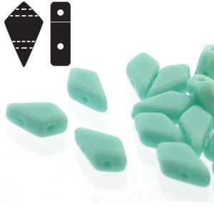 Czech Kite Beads : 9x5mm - KT9563120 - Turquoise Green - 25 Count