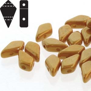 Czech Kite Beads : 9x5mm - KT9583120-14495 - Lemon Red Luster - 25 Count