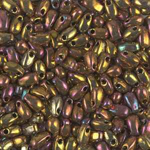 [ 3-1-B-T ] Miyuki Long Drop 3x5.5mm - LDP-462 - M Gold/Violet - 10 Grams
