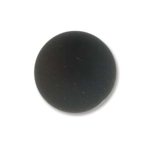 Lunasoft Cabochon - 14mm Round - Opaque Black - Sold Individually