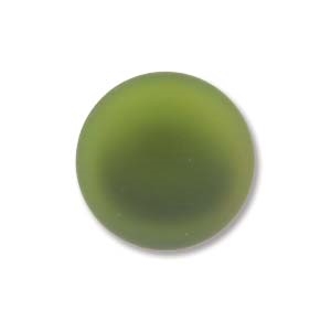 Lunasoft Cabochon - 14mm Round - Olive - Sold Individually