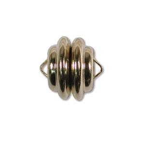 MAG11BR - 11mm Natural Brass Plated Magnetic Clasp