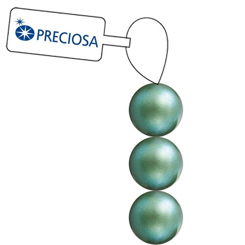 Preciosa Maxima 4mm Pearl - Pearlescent Green - 31 Pearls per Strand